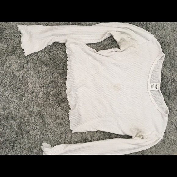 TRADED Long sleeve White thermal crop top - Picture 3 of 3